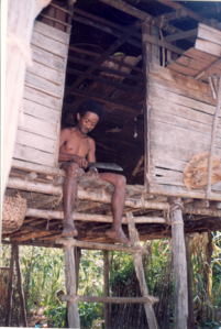 Tau Taa Wana man from the remote forests of Central Sulawesi. Photo taken in 1997